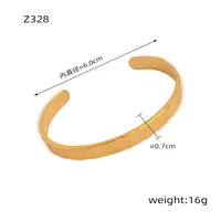 Casual Simple Style Solid Color Titanium Steel 18K Gold Plated Bangle In Bulk sku image 1