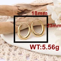 1 Pair IG Style C Shape Plating 304 Stainless Steel Hoop Earrings main image 6