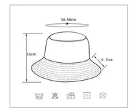 Unisex Simple Style Colorful Wide Eaves Bucket Hat main image 6