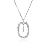 925 Sterling Silver Plating Letter Pendant Necklace sku image 19