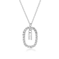 925 Sterling Silver Plating Letter Pendant Necklace sku image 18