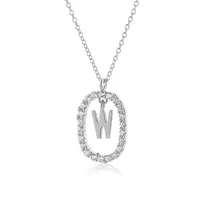 925 Sterling Silver Plating Letter Pendant Necklace sku image 15