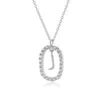 925 Sterling Silver Plating Letter Pendant Necklace sku image 25