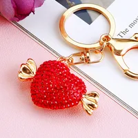 Cute Heart Shape Zinc Alloy Valentine's Day Women's Keychain sku image 6