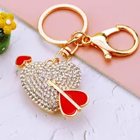 Cute Heart Shape Zinc Alloy Valentine's Day Women's Keychain sku image 5