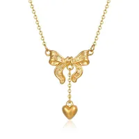 Ig Style Simple Style Bow Knot Stainless Steel Plating Pendant Necklace main image 3