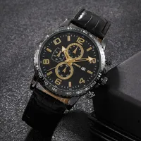 Business Geometric Buckle Quartz Men's Watches sku image 1
