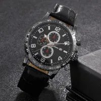 Business Geometric Buckle Quartz Men's Watches sku image 2