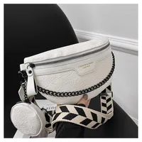 Women's Small Pu Leather Color Block Vintage Style Classic Style Dumpling Shape Zipper Cloud Shape Bag sku image 1