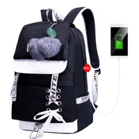 Waterproof Geometric School Travel Daily School Backpack sku image 2