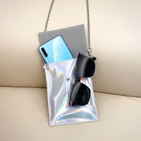 Women's Pu Leather Solid Color Streetwear Square Flip Cover Phone Wallets main image 5