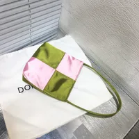 Women's Mini Canvas Color Block Vintage Style Classic Style Square Magnetic Buckle Shoulder Bag main image 3