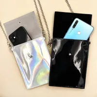 Women's Pu Leather Solid Color Streetwear Square Flip Cover Phone Wallets main image 2