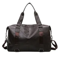 Unisex Classic Style Solid Color Pu Leather Waterproof Shopping Bags main image 5