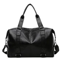 Unisex Classic Style Solid Color Pu Leather Waterproof Shopping Bags sku image 1