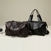 Unisex Classic Style Solid Color Pu Leather Waterproof Shopping Bags main image 2