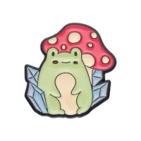 Cartoon Style Cute Animal Cartoon Frog Alloy Stamping Stoving Varnish Plating Unisex Cartoon Pinback Badge Brooches Collar Pin sku image 105