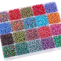 1 Set Diameter 4mm Hole 1~1.9mm Glass Ball Beads main image 1