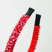 Women's Elegant Solid Color Artificial Crystal Cloth Inlay Artificial Crystal Hair Band main image 3