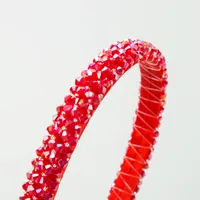 Women's Elegant Solid Color Artificial Crystal Cloth Inlay Artificial Crystal Hair Band main image 4