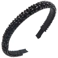 Women's Elegant Solid Color Artificial Crystal Cloth Inlay Artificial Crystal Hair Band sku image 7