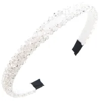 Women's Elegant Solid Color Artificial Crystal Cloth Inlay Artificial Crystal Hair Band sku image 1