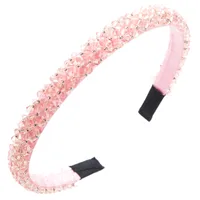 Women's Elegant Solid Color Artificial Crystal Cloth Inlay Artificial Crystal Hair Band sku image 2