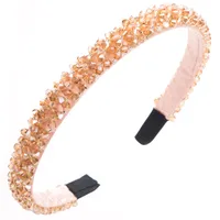 Women's Elegant Solid Color Artificial Crystal Cloth Inlay Artificial Crystal Hair Band sku image 3