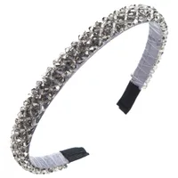 Women's Elegant Solid Color Artificial Crystal Cloth Inlay Artificial Crystal Hair Band sku image 4