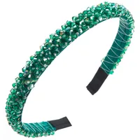 Women's Elegant Solid Color Artificial Crystal Cloth Inlay Artificial Crystal Hair Band sku image 9