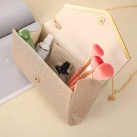 Gold Silver Polyester Solid Color Square Evening Bags main image 4