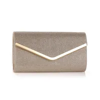 Gold Silver Polyester Solid Color Square Evening Bags main image 5
