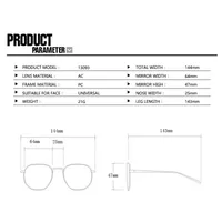 Casual Vacation Color Block Pc Resin Special-Shaped Mirror Full Frame Women's Sunglasses main image 8