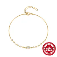 Simple Style Geometric Eye Sterling Silver Plating Bracelets main image 2