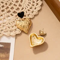 2 Pieces Romantic Double Heart Heart Shape Plating Alloy Drop Earrings main image 2