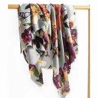 Women's Elegant Flower Butterfly Polyester Scarf main image 2
