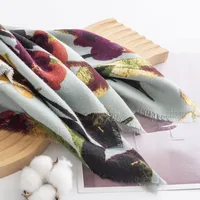 Women's Elegant Flower Butterfly Polyester Scarf main image 4