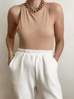 Women's Bodysuits Bodysuits Simple Style Solid Color main image 1