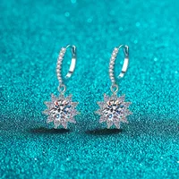 Sterling Silver Elegant Flower Gra Plating Drop Earrings main image 1