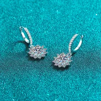 Sterling Silver Elegant Flower Gra Plating Drop Earrings main image 3