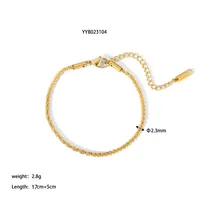 304 Stainless Steel 18K Gold Plated IG Style Plating Solid Color Bracelets Necklace sku image 2