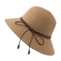 Women's Simple Style Classic Style Solid Color Flat Eaves Straw Hat main image 1