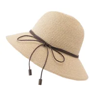 Women's Simple Style Classic Style Solid Color Flat Eaves Straw Hat main image 3