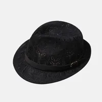 Unisex Basic Solid Color Flat Eaves Fedora Hat sku image 1