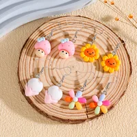 1 Pair Casual Flower Mushroom Resin Drop Earrings main image 1