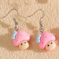 1 Pair Casual Flower Mushroom Resin Drop Earrings sku image 1