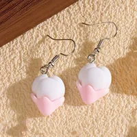1 Pair Casual Flower Mushroom Resin Drop Earrings sku image 3