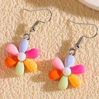 1 Pair Casual Flower Mushroom Resin Drop Earrings sku image 4