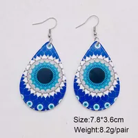 1 Pair Casual Simple Style Devil's Eye Water Droplets Arylic Drop Earrings main image 5