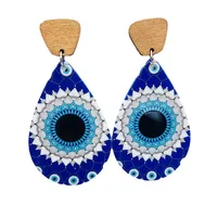 1 Pair Casual Simple Style Devil's Eye Water Droplets Arylic Drop Earrings main image 3